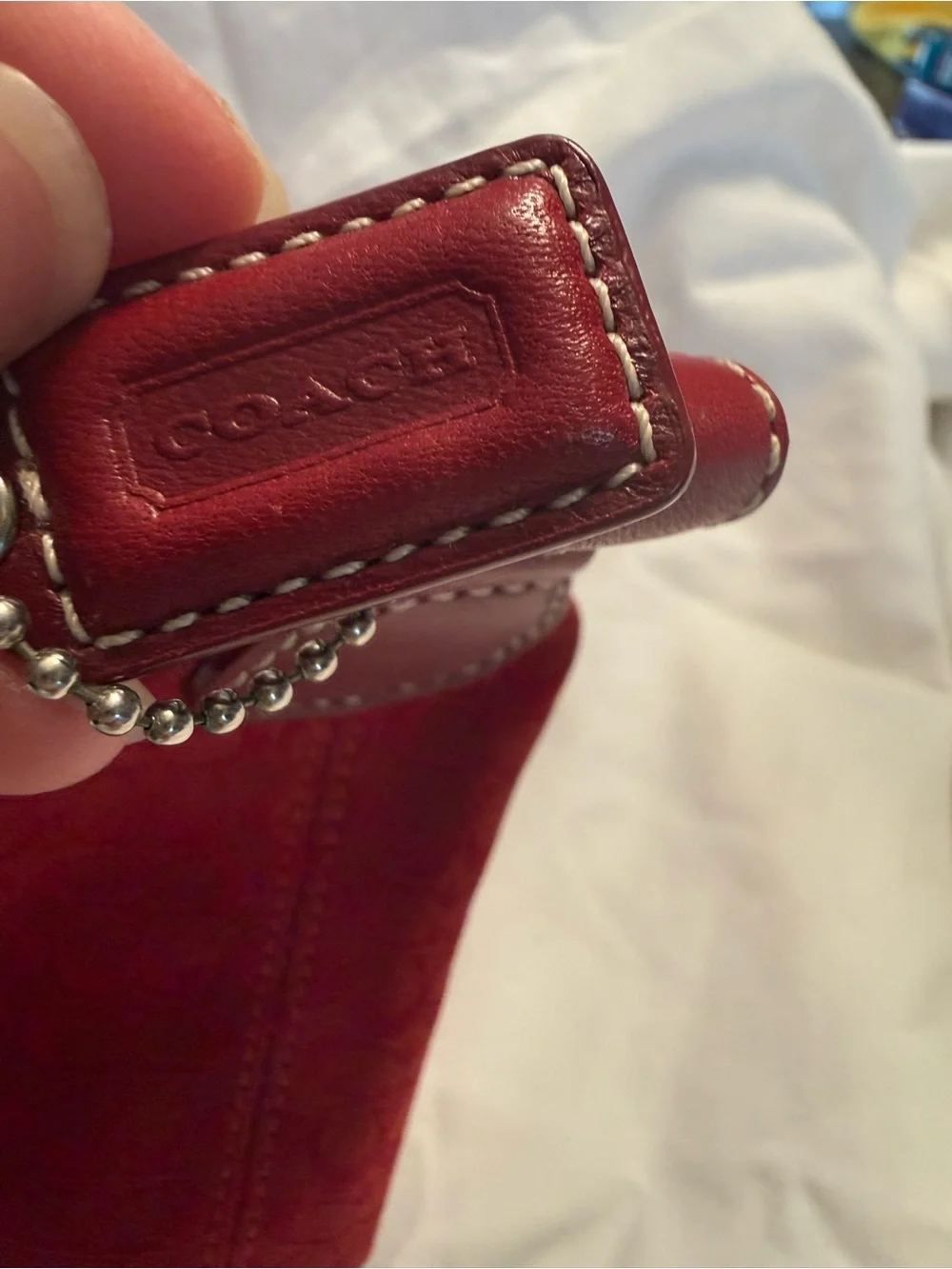 COACH Cherry Red Signature Soho Hobo Bag - Excellent Condition Y2K Vintage